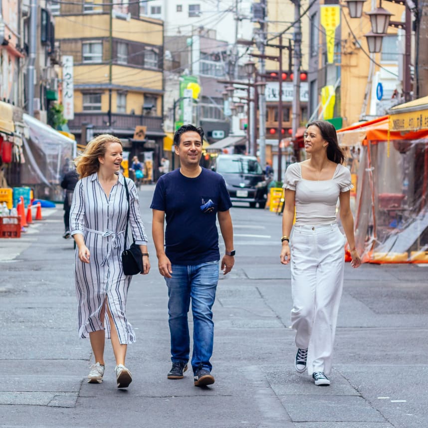 Walking tour through Tokyo with instructor